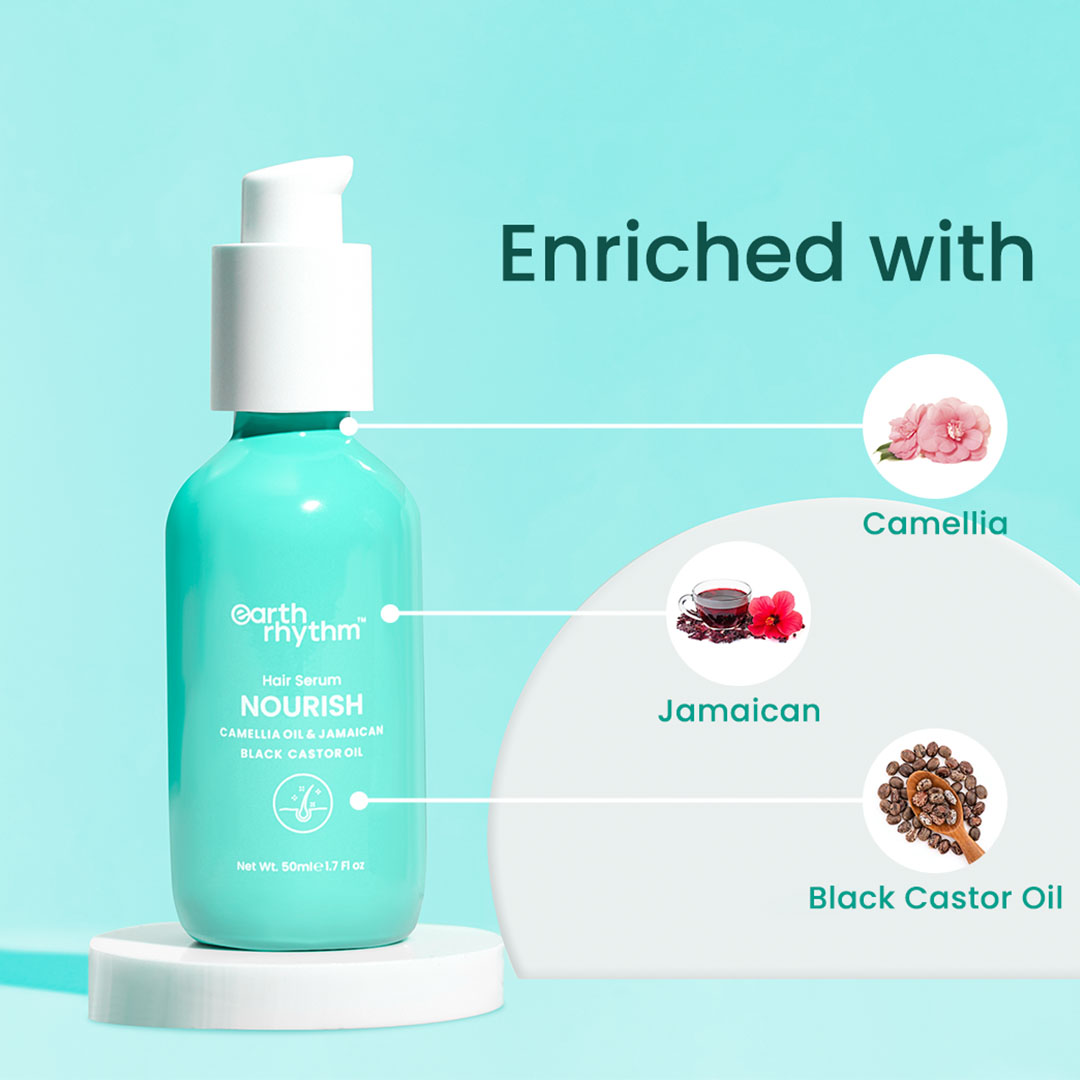 Vanity Wagon | Buy Earth Rhythm Nourish Hair Serum with Camellia Oil & Jamaican Black Castor Oil