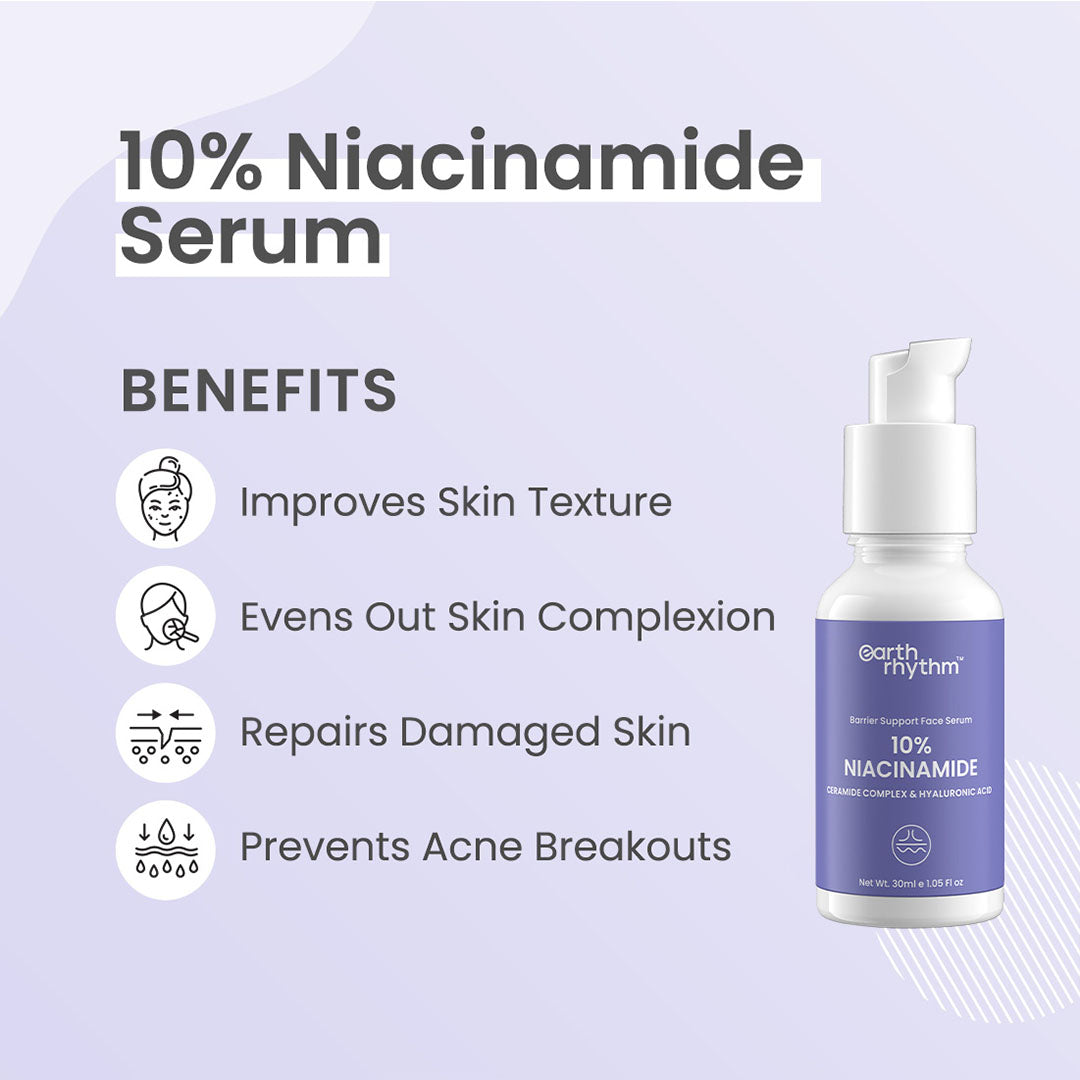 Vanity Wagon | Buy Earth Rhythm Barrier Support Face Serum with 10% Niacinamide & Hyaluronic Acid