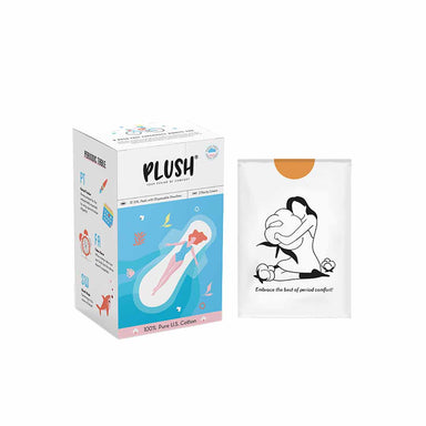Vanity Wagon | Buy Plush Ultra-Thin Rash Free Natural Sanitary Pads - 10 XXL pads with disposable pouches and 2 Panty liners