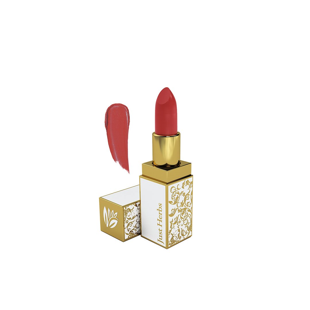 Vanity Wagon | Buy Just Herbs Herb Enriched Ayurvedic Lipstick, Burnt Red
