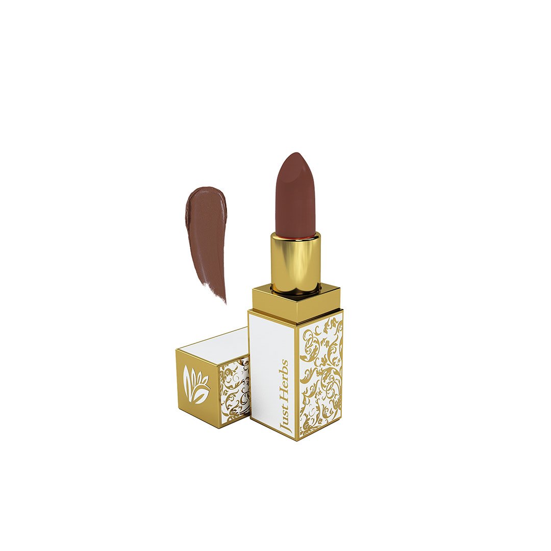 Vanity Wagon | Buy Just Herbs Herb Enriched Ayurvedic Lipstick, Medium Nude Brown