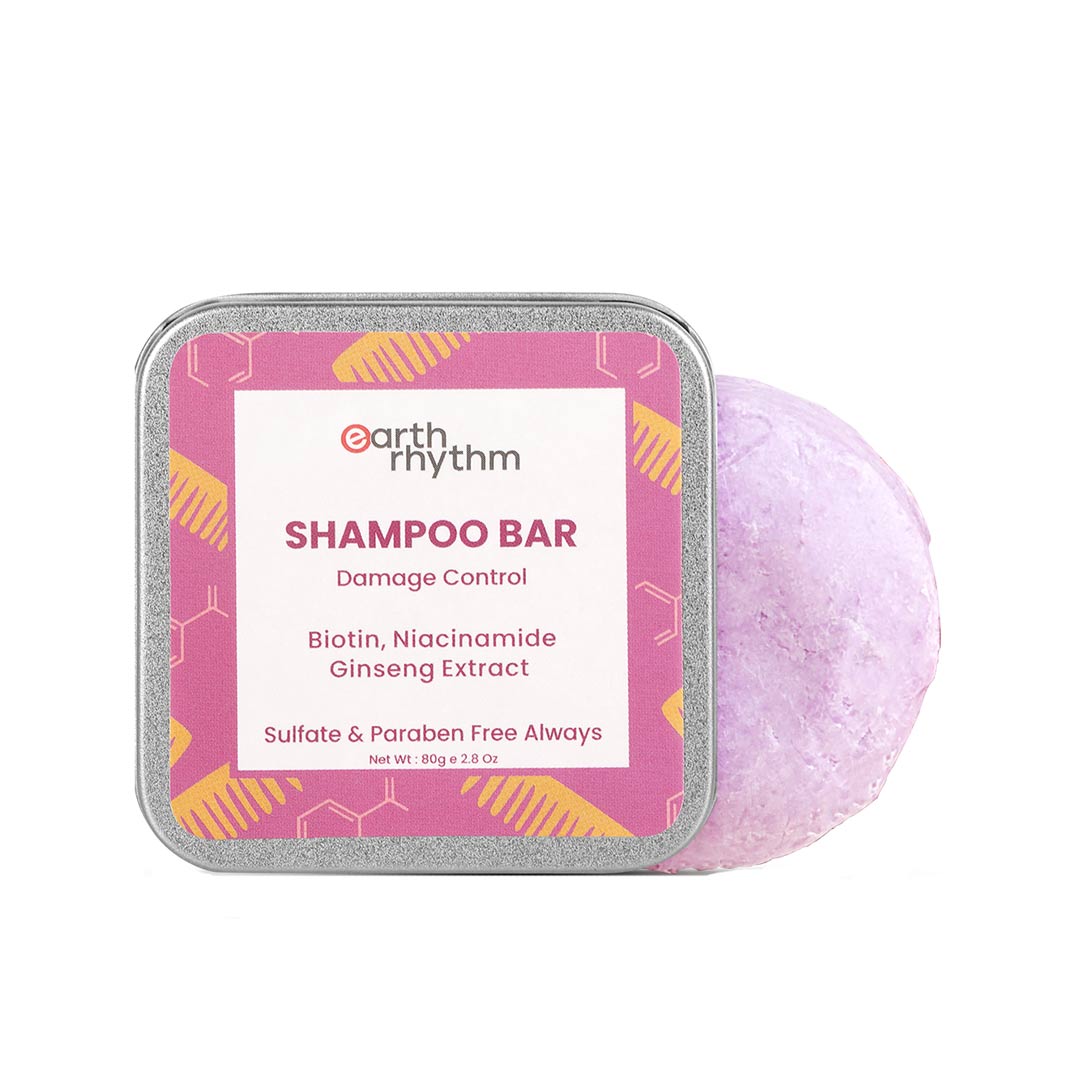 Earth Rhythm Shampoo Bar With Biotin, Niacinamide & Ginseng Extract