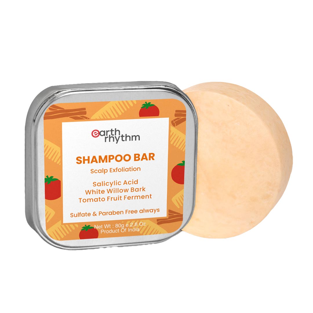 Earth Rhythm Scalp Exfoliation Shampoo Bar with Salicylic Acid, White Willow Bark & Tomato Fruit Ferment