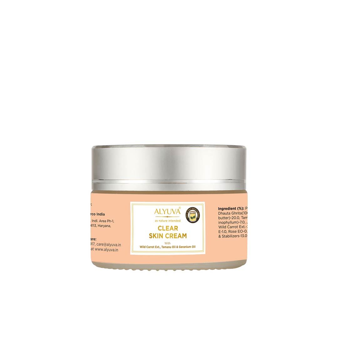 Alyuva Clear Skin Cream with Wild Carrot, Tamanu Oil & Geranium Oil