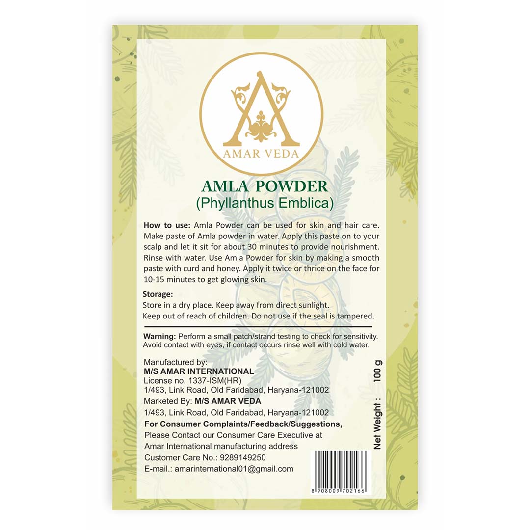 Vanity Wagon | Buy Amar Veda Amla Powder For Hair Growth