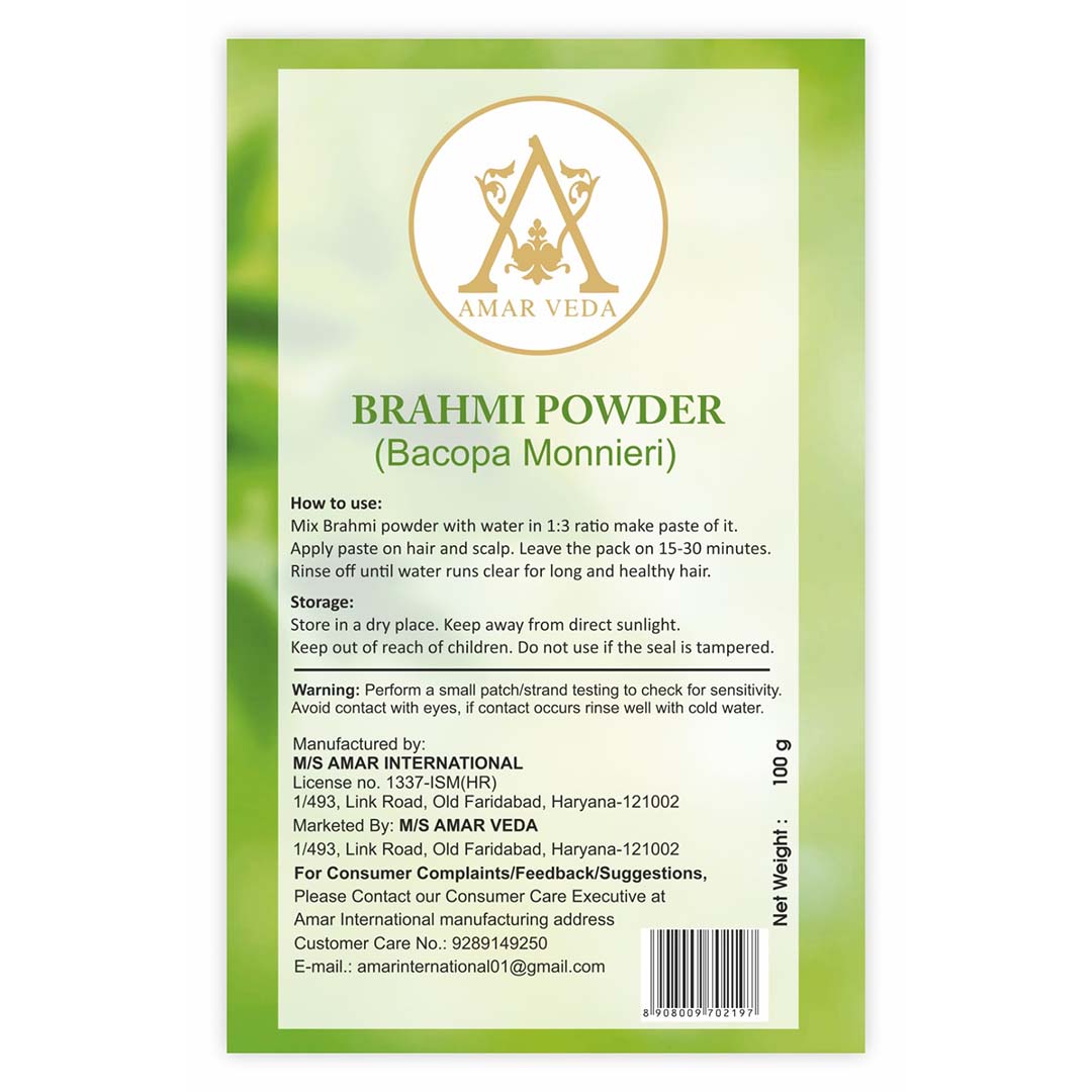 Vanity Wagon | Buy Amar Veda  Brahmi Powder For Hair Growth