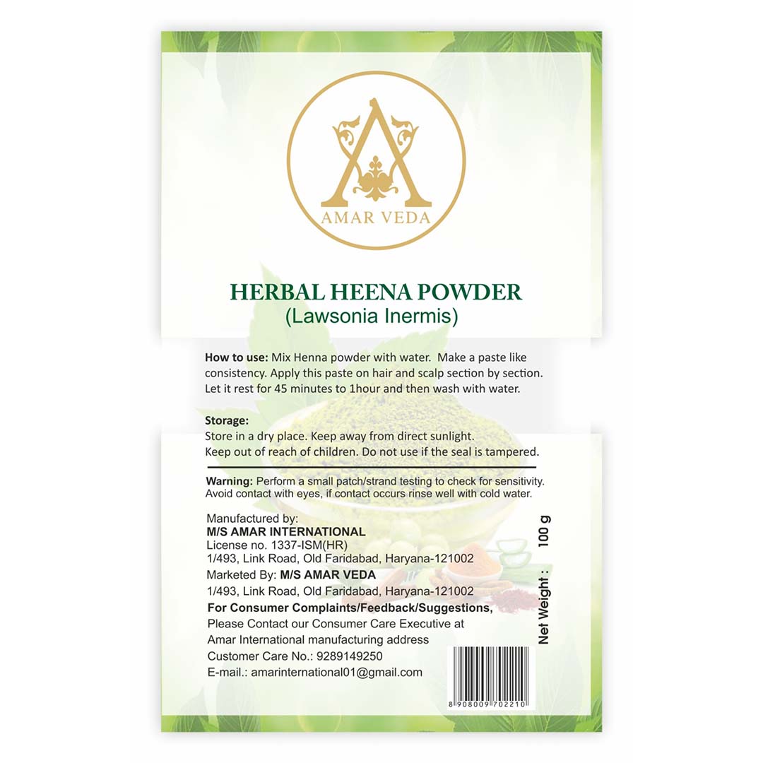 Vanity Wagon | Buy Amar Veda Herbal Henna Powder