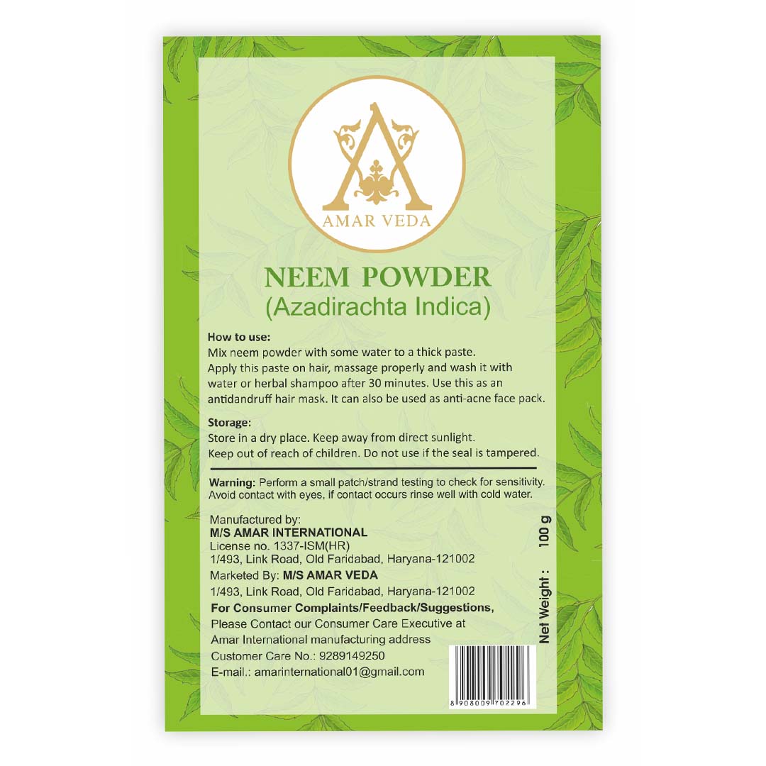 Vanity Wagon | Buy Amar Veda Neem Powder Chemical Free Hair Cleanser For Healthy Hai