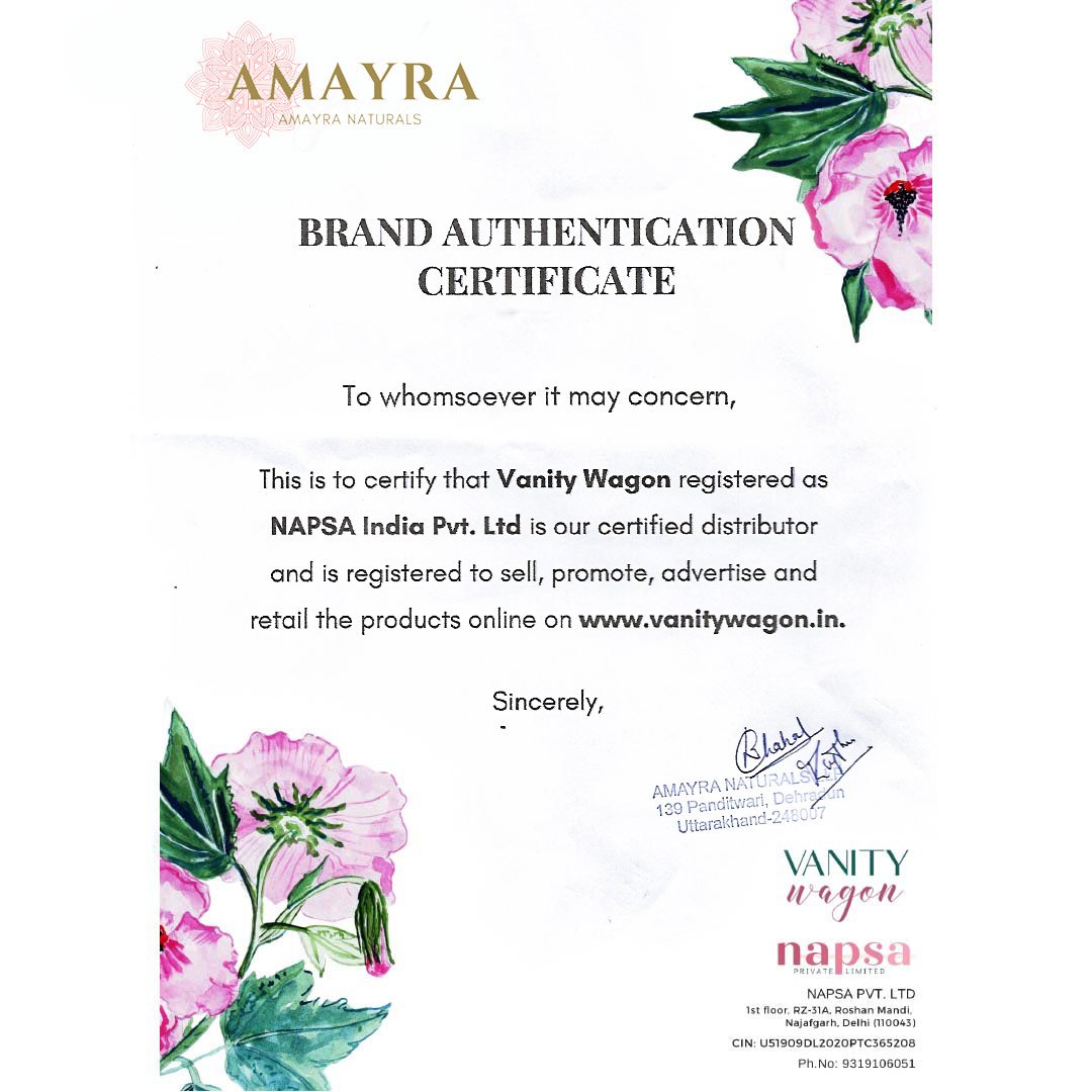 Amayra Naturals Ziya Vitamin C Serum with Hyaluronic Acid, Turmeric Hydrosol & Grapefruit