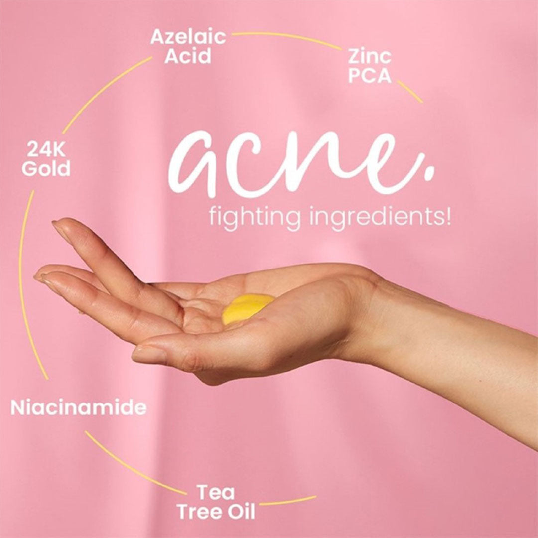 Vanity Wagon | Buy Anveya 24K Gold Goodbye Acne Face Serum with Azelaic Acid & Zinc PCA