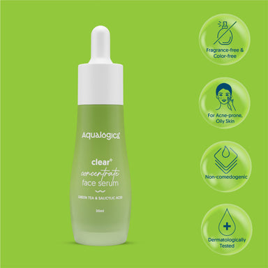 Vanity Wagon | Buy Aqualogica Clear+ Concentrate Face Serum with Green Tea & Salicylic Acid