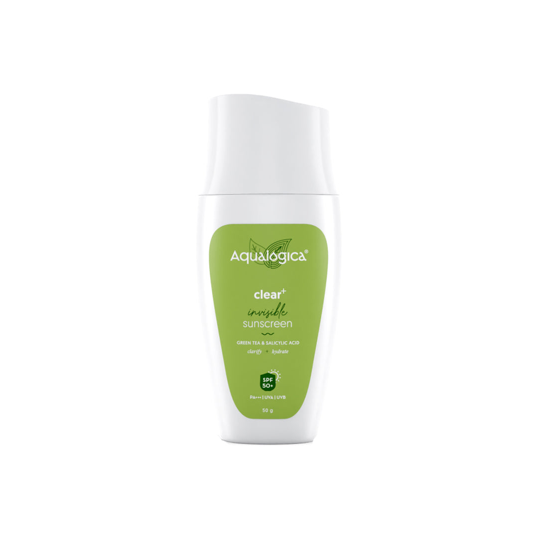 Vanity Wagon | Buy Aqualogica Clear+ Invisible Sunscreen SPF 50+ PA+++ with Green Tea & Salicylic Acid