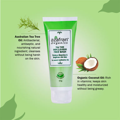 Vanity Wagon | Buy Azafran Organic Tea Tree Skin Clearing Face Wash