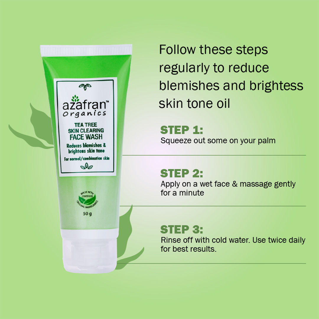 Vanity Wagon | Buy Azafran Organic Tea Tree Skin Clearing Face Wash