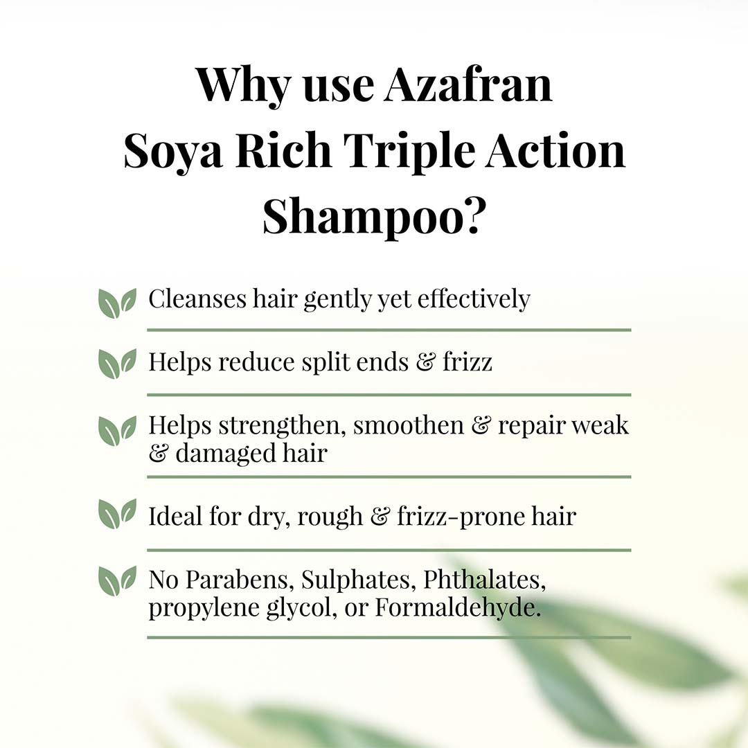 Vanity Wagon | Buy Azafran Soya Rich Triple Action Shampoo