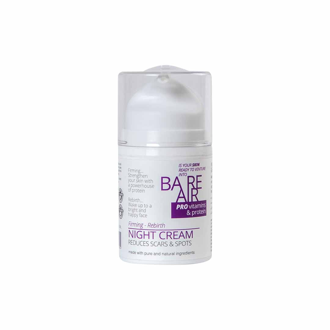 BareAir Night Cream for Scars and Spots with Provitamis and Protein -1