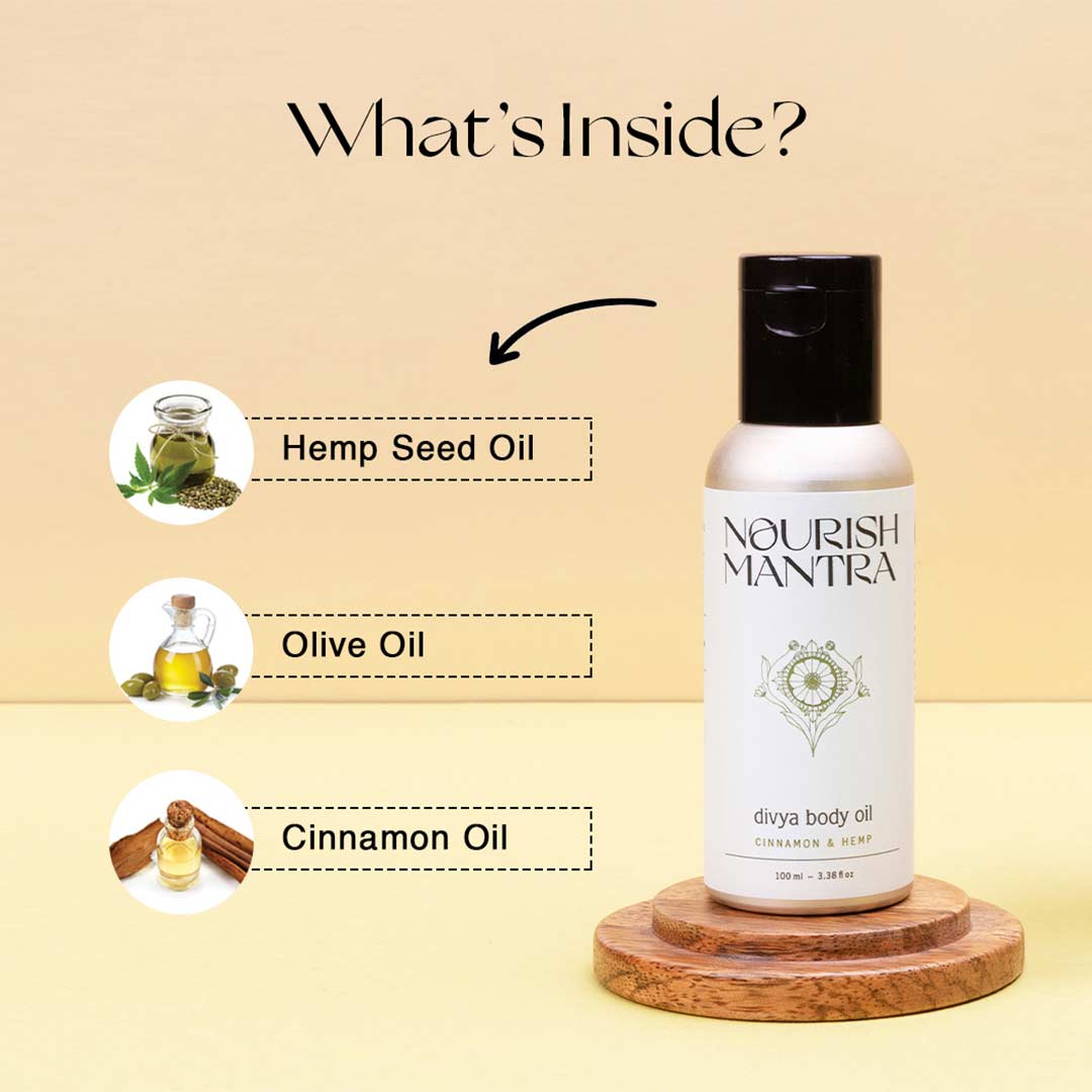 Vanity Wagon | Buy Nourish Mantra Cinnamon & Hemp Divya Body Oil