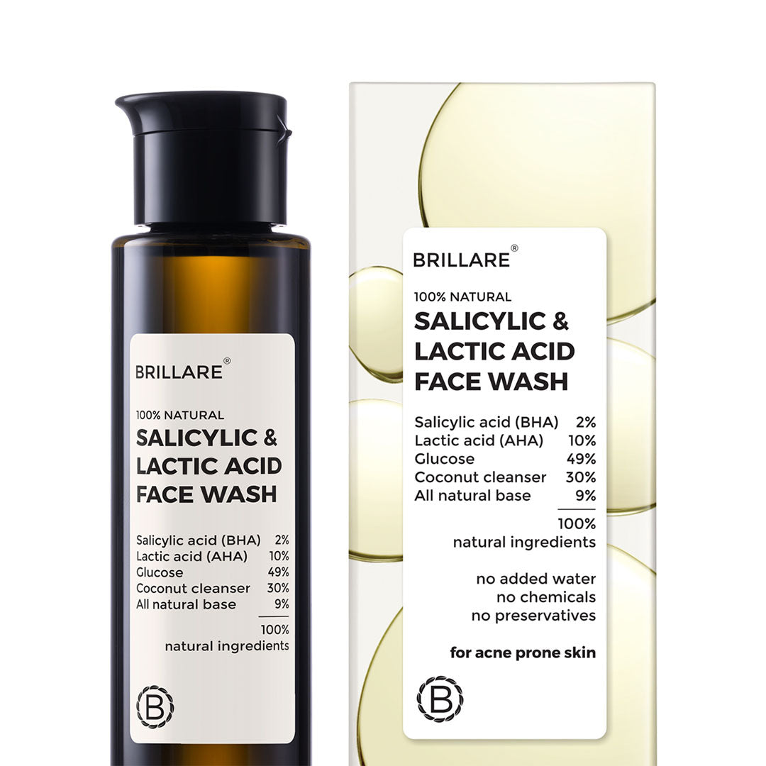 Vanity Wagon | Buy Brillare Salicylic & Lactic Acid Face Wash for Clear, Purified & Acne Prone Skin