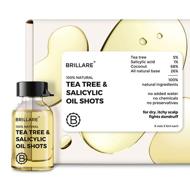 Buy Brillare Tea Tree & Salicylic Oil Shots for Dry, Itchy Scalp | Vanity Wagon