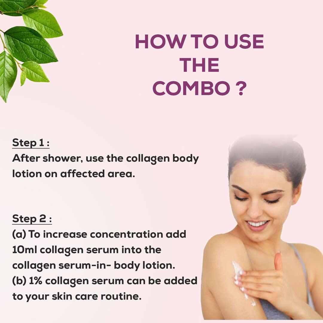 CGG Cosmetics 2% Collagen Serum in Body Lotion with a Free 10ml Sample of 1% Collagen Serum