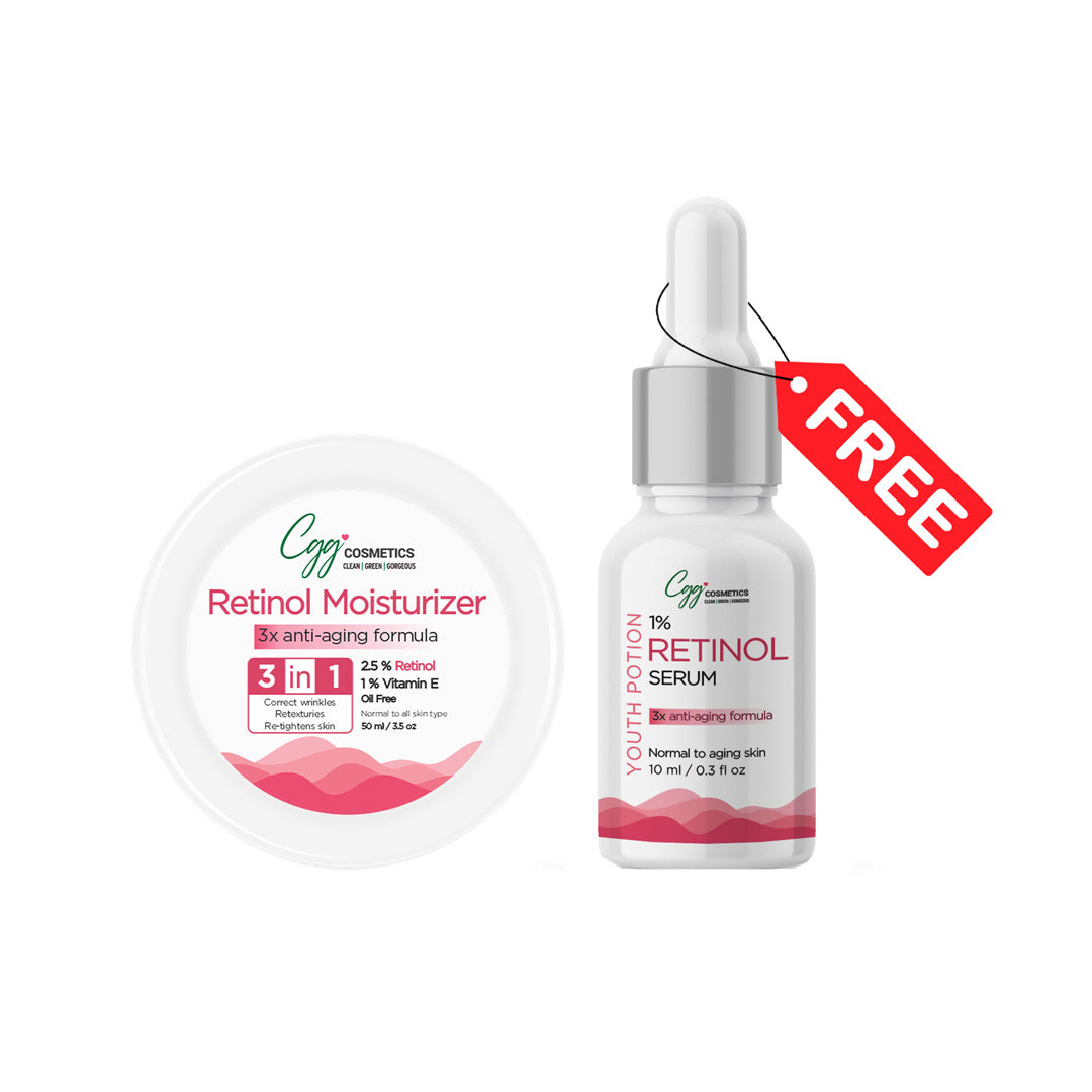 CGG Cosmetics Retinol Moisturizer with a Free 10ml Sample of 1% Retinol Serum