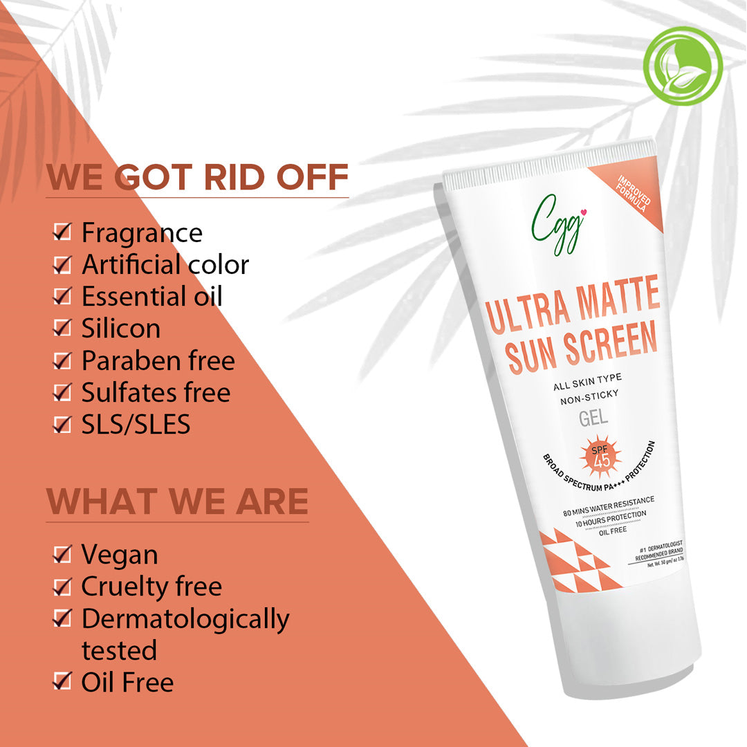 Vanity Wagon | Buy CGG Cosmetics Ultra Matte Sunscreen Gel SPF 45 PA+++