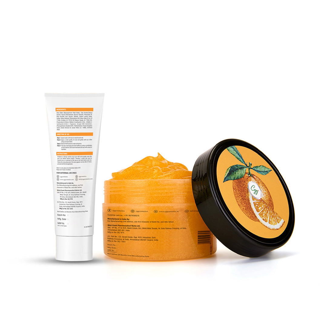 Vanity Wagon | Buy CGG Cosmetics Vitamin C Gel Exfoliating Body Scrub & Gentle Scrub Combo Pack