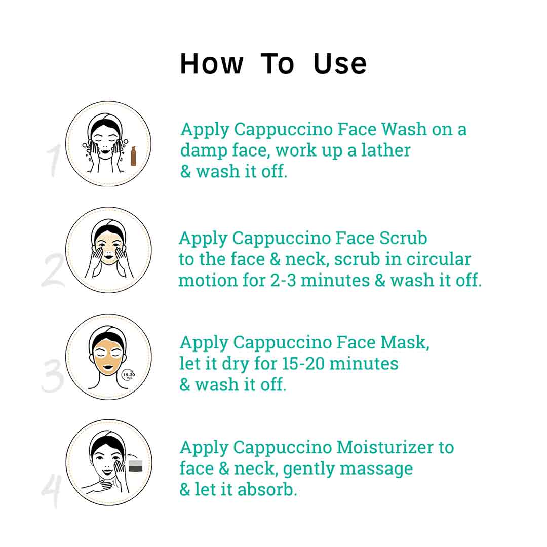 Vanity Wagon | Buy mCaffeine Acne Control Kit with Face Scrub, Cappuccino Coffee Routine