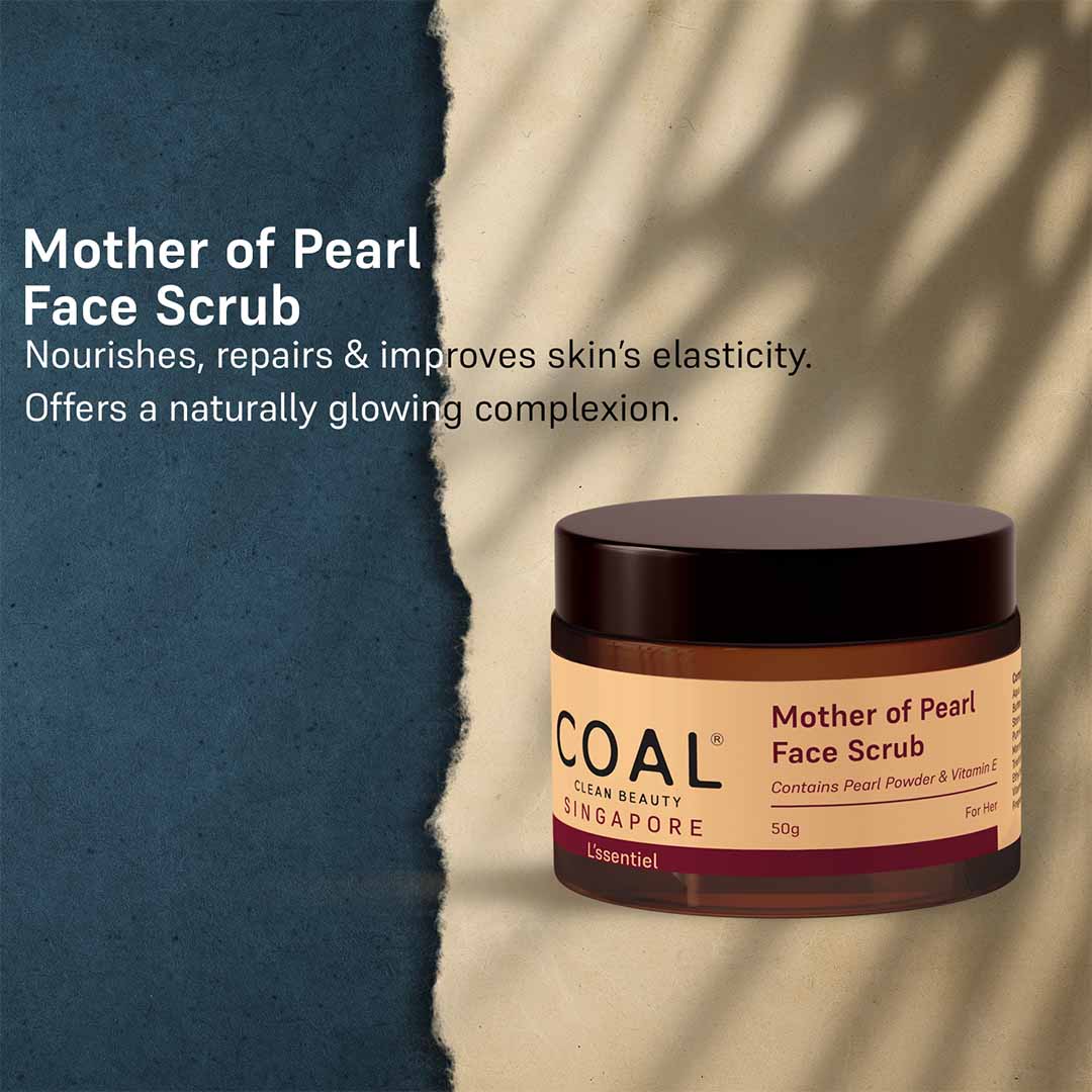 Vanity Wagon | Buy COAL Clean Beauty Mother of Pearl Face Scrub with Aloe Vera & Vitamin E for Her