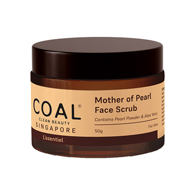 Vanity Wagon | Buy COAL Clean Beauty Mother of Pearl Face Scrub with Aloe Vera for Him