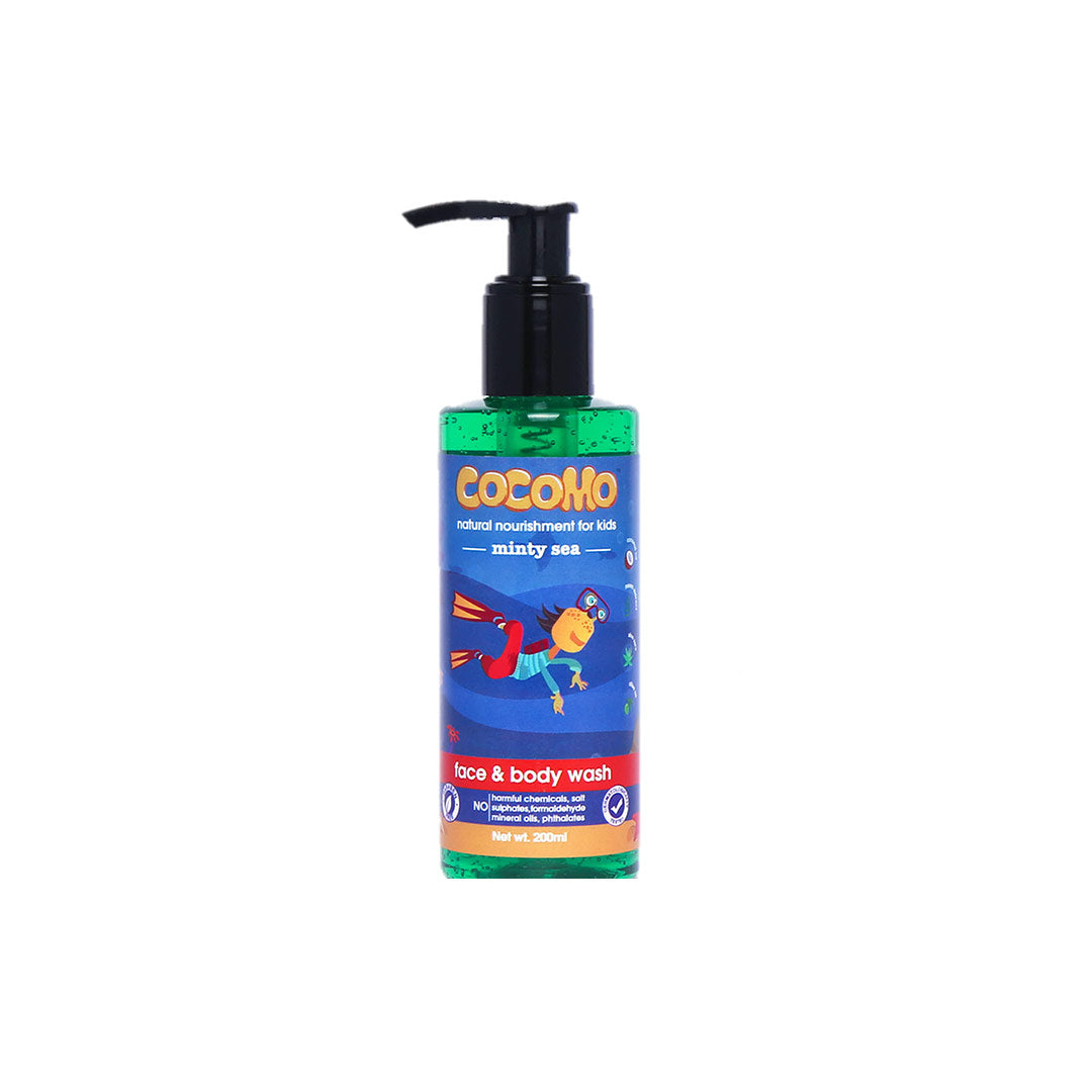 Cocomo Minty Sea, Face and Body Wash for Kids