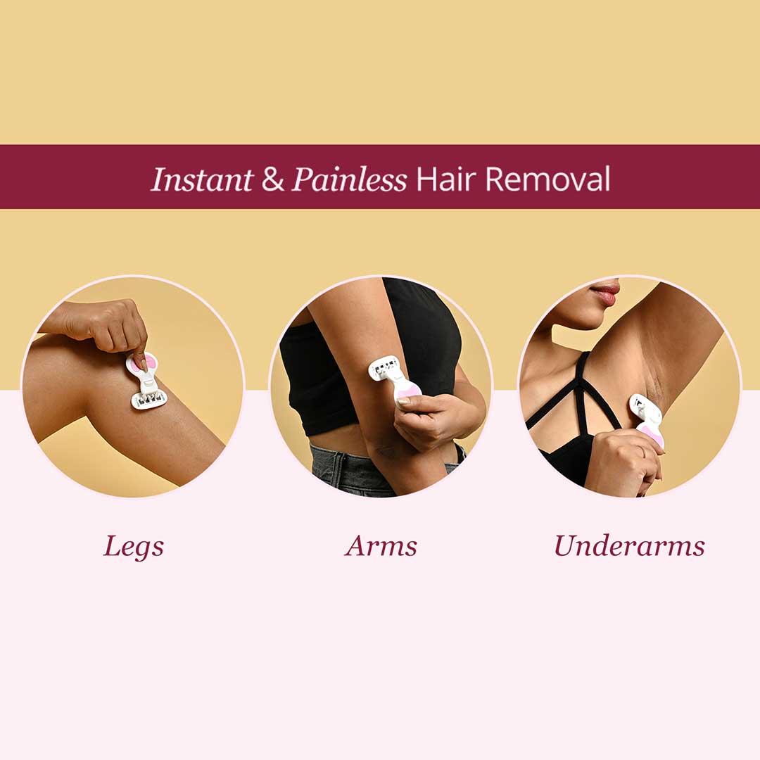 Carmesi Body Razor for Women's Hair Removal with Aloe Vera & Vit E