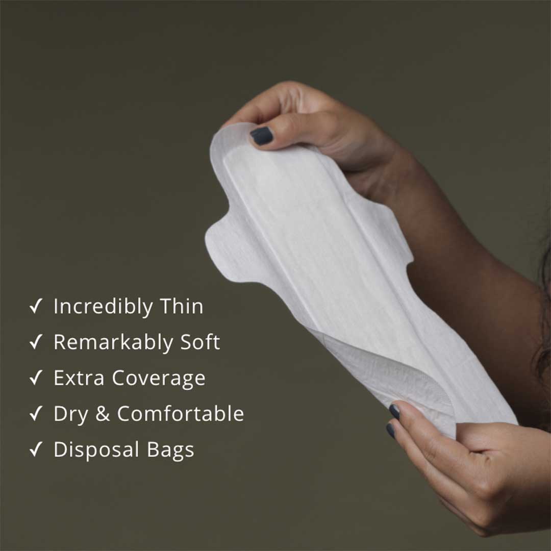 Carmesi Eco-Conscious, Sanitary Pads for Rash-Free and Eco-Friendly Periods (15 L + 15 XL)