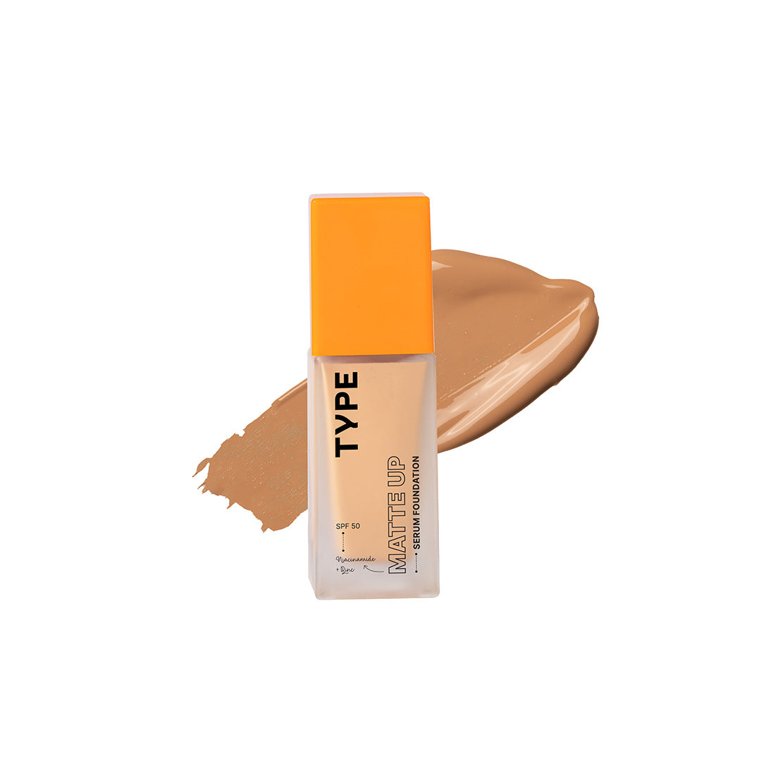 Vanity Wagon | Buy Type Beauty Inc. Matte Up Serum Foundation SPF50 for Oily & Acne Prone Skin, Chai