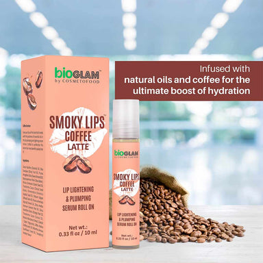 Vanity Wagon | Buy Cosmetofood Bioglam Smoky Lips Coffee Latte Lip Lightening & Plumping Serum Roll On