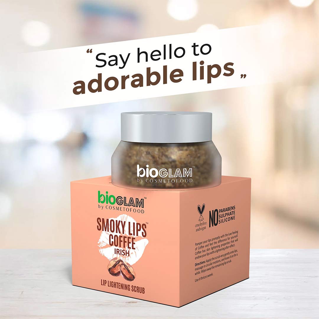 Vanity Wagon | Buy Cosmetofood Bioglam Smoky Lips Coffee Irish Lip Lightening Scrub