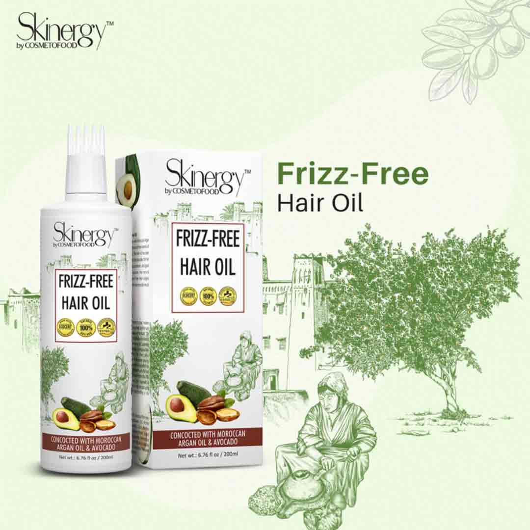 Vanity Wagon | Buy Cosmetofood Skinergy Frizz Free Hair Oil with Moroccan Argan Oil & Avocado