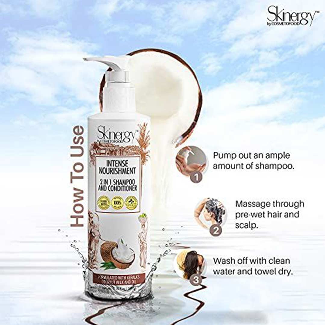Vanity Wagon | Buy Cosmetofood Skinergy Intense Nourishment 2 in 1 Shampoo & Conditioner with Coconut