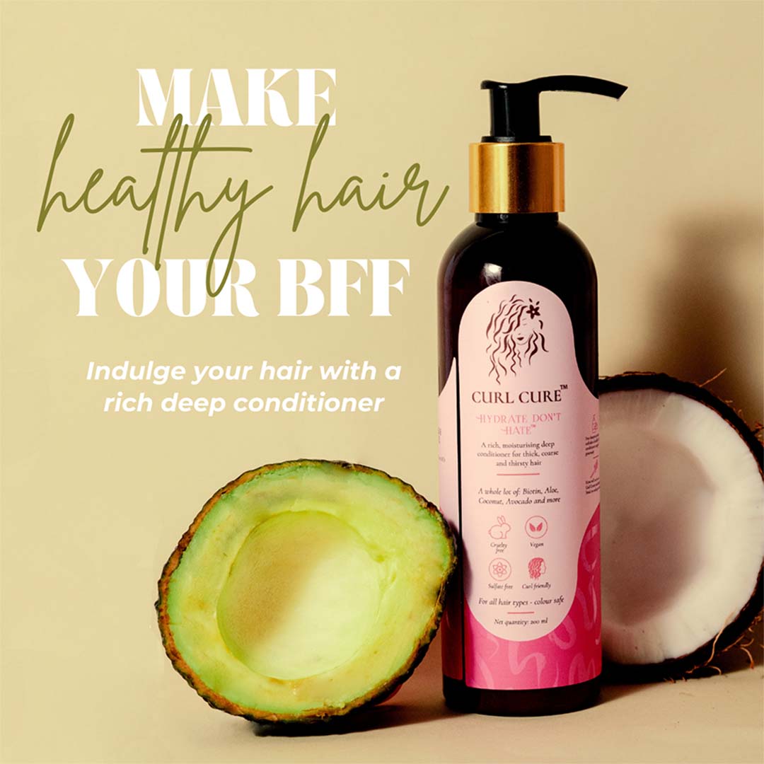 Vanity Wagon | Buy Curl Cure Hydrate, Don't Hate Intensive Hydration Conditioner with Avocado And Aloe Vera
