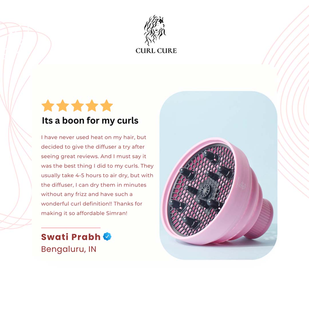 Vanity Wagon | Buy Curl Cure Pink Collapsible Vanity Wagon | Buy Curly Hair Diffuser + (Free E-book)