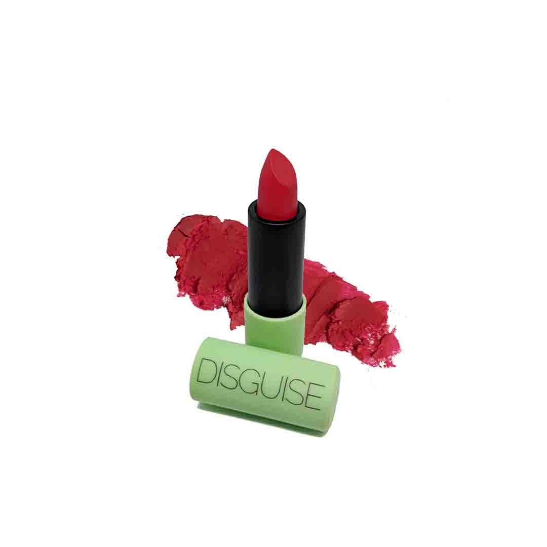 Disguise Cosmetics Ultra Comfortable Satin Matte Lipstick, Red Model 02