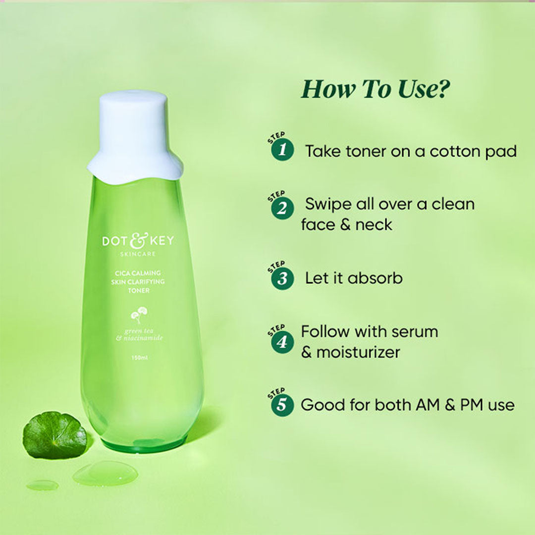 Vanity Wagon | Buy Dot & Key Cica Calming Skin Clarifying Toner with Green Tea & Niacinamide