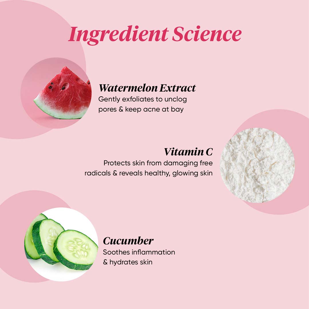 Vanity Wagon | Buy Dot & Key Watermelon SuperGlow Facial Gel Cleanser with Vitamin C & Cucumber