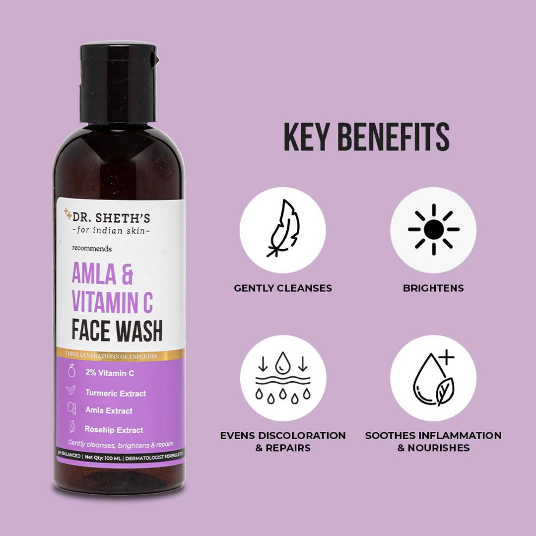 Vanity Wagon | Buy Dr. Sheth’s Amla & Vitamin C Face Wash with Turmeric & Rosehip Extract