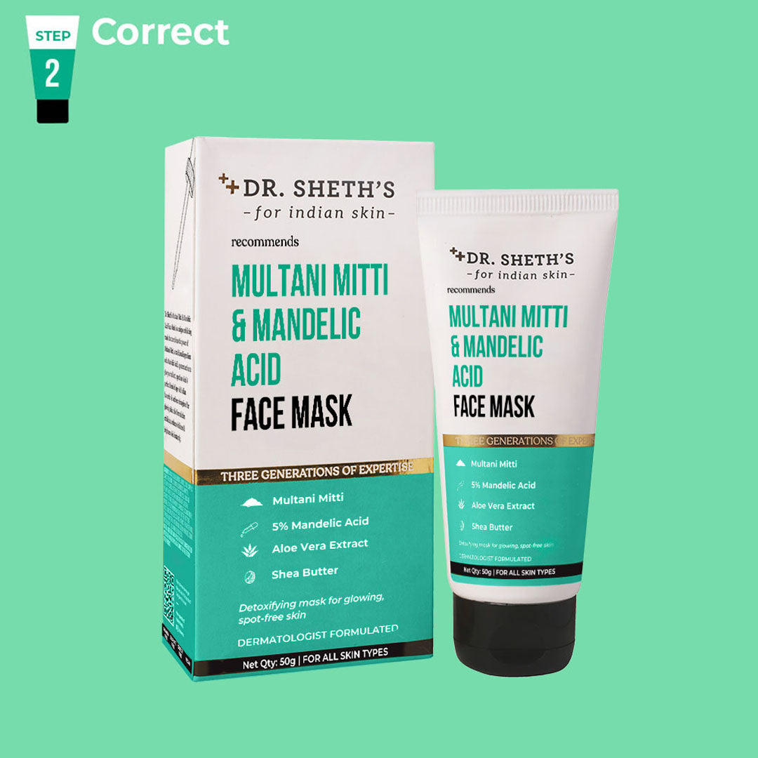 Vanity Wagon | Buy Dr. Sheth's Multani Mitti & Mandelic Acid Face Mask