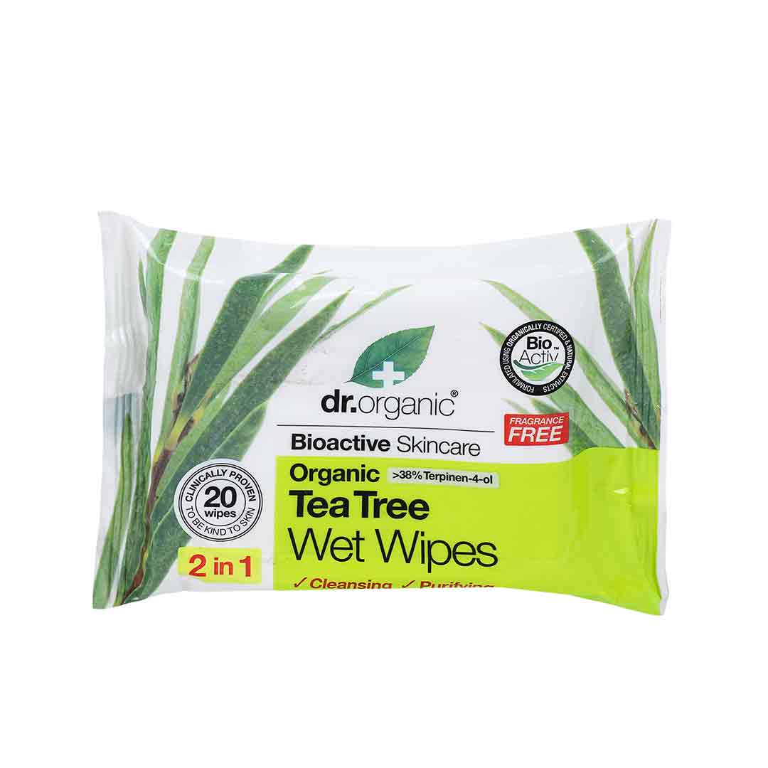 Vanity Wagon | Buy Dr Organic Tea Tree Wet Wipes