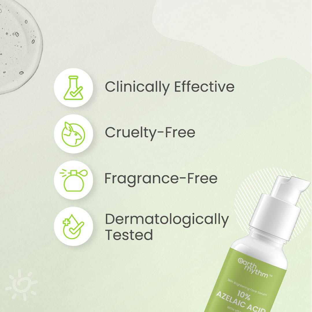 Vanity Wagon | Buy Earth Rhythm 10% Azelaic Acid Skin Brightening Face Serum with Vitamin E