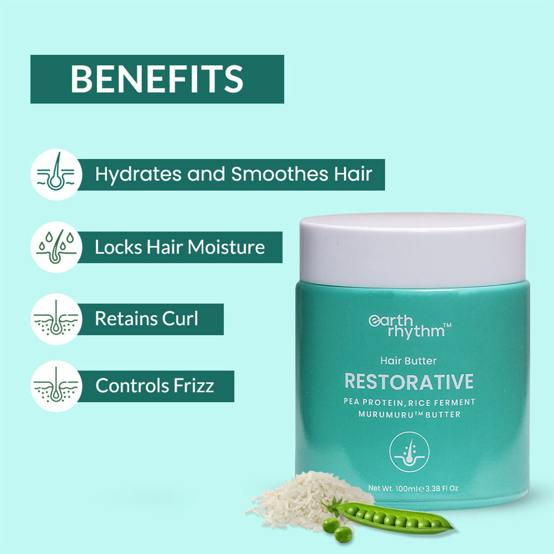 Vanity Wagon | Buy Earth Rhythm Restorative Hair Butter With Pea Protein, Murumuru Butter & Rice Ferment