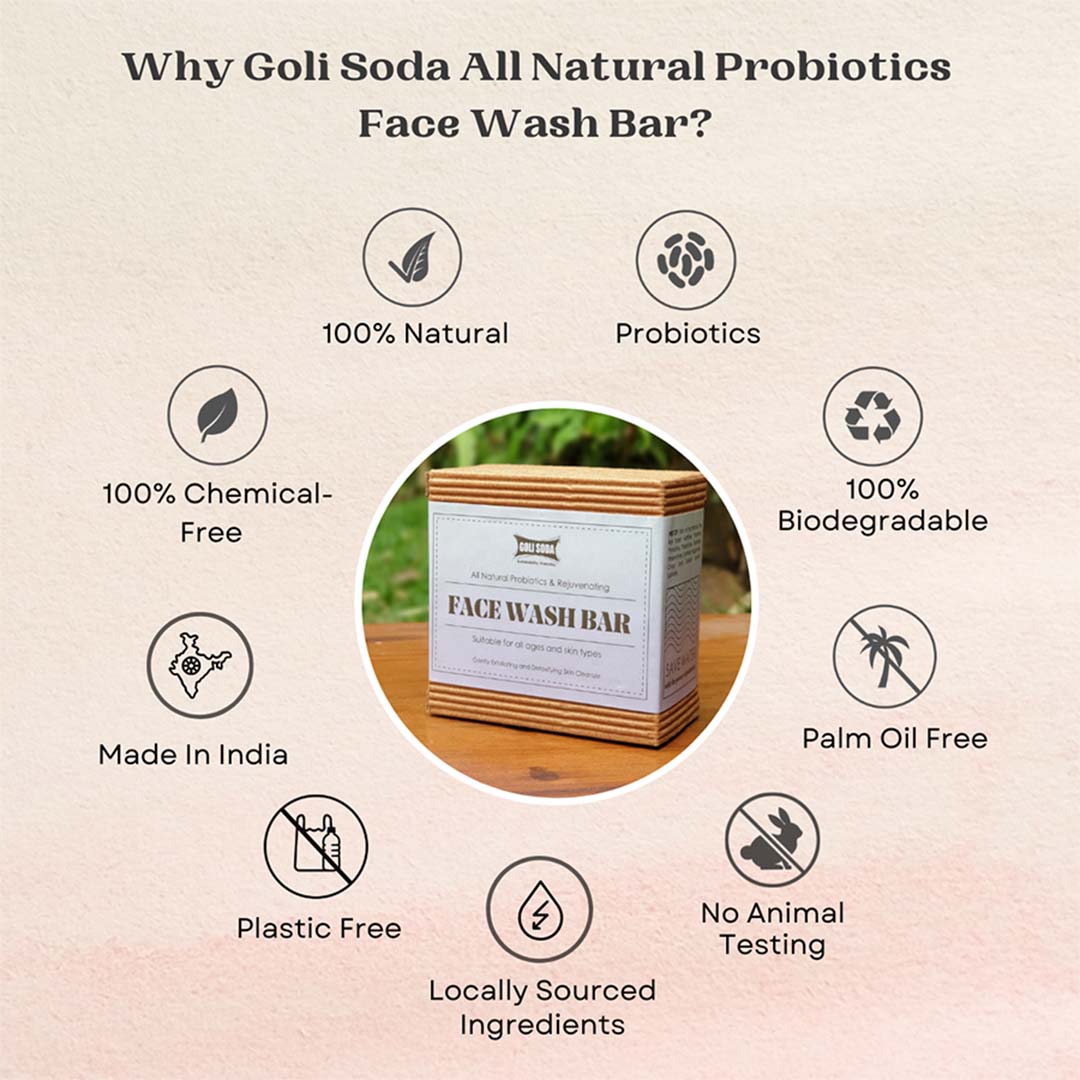 Vanity Wagon | Buy Goli Soda All Natural Probiotics Face Wash Soap