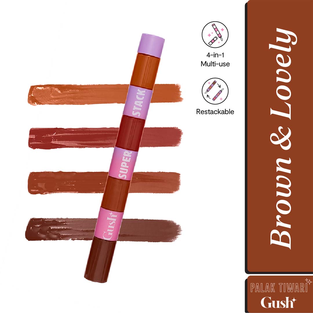 Vanity Wagon | Buy Gush Beauty Retro Glam Lip Kit, Boldly Bright & Brown And Lovely